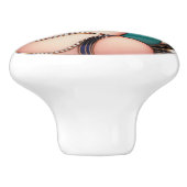 Lovely Art Dec Flapper Keramikknauf (Seitenansicht)