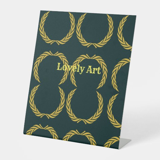 Lovely art text Signers Posters Pedestal Sign Sockelschild (Vorderseite)