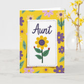 Lovely Aunts Day Art Card Karte (Gelbe Blume)