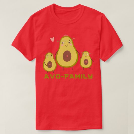 Lovely Avocado Family T-Shirt (Design vorne)