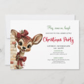 Lovely baby deer Christmas kids celebration Einladung (Vorderseite)