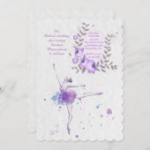 Lovely Ballerina Einladung (Vorne/Hinten)