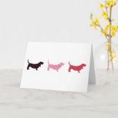 Lovely Bassets Karte (Gelbe Blume)