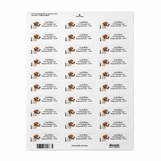 Lovely Beagle Dog Return Address Label (Vorne)