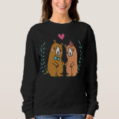 LOVELY BEAR COUPLES GIFT Hochzeitstag Sweatshirt (Vorderseite)
