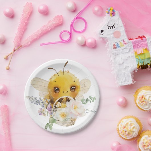 Lovely Bee 7'' Paper Tellers Pappteller (Party)