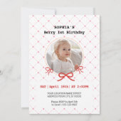 Lovely Berry Birthday Party Einladung (Rückseite)