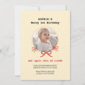 Lovely Berry Birthday Party Einladung (Rückseite)