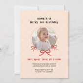 Lovely Berry Birthday Party Einladung (Rückseite)