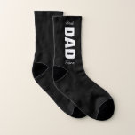 Lovely black and white Best dad ever  Socks Socken<br><div class="desc">Black and white Best dad ever,  lovely gift for daddy,  Father's Day.</div>