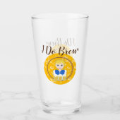 Lovely Blonde Girl Serving Beer Design Glas (Vorderseite)