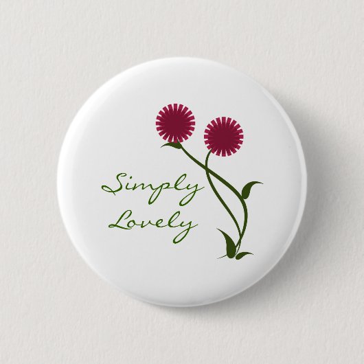 Lovely Blooms Button, Fuchsia Button (Vorderseite)