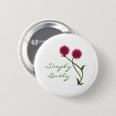 Lovely Blooms Button, Fuchsia Button (Vorne & Hinten)