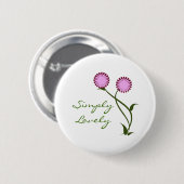 Lovely Blooms Button, Lavender Button (Vorne & Hinten)