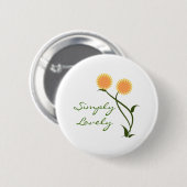 Lovely Blooms Button, Orange Button (Vorne & Hinten)