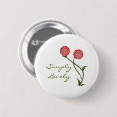 Lovely Blooms Button, Red Button (Vorne & Hinten)