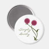 Lovely Blooms Magnet, Fuchsia Magnet (Vorderseite/Rückseite)