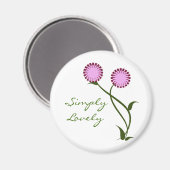 Lovely Blooms Magnet, Lavender Magnet (Vorderseite/Rückseite)