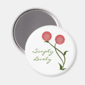 Lovely Blooms Magnet, Red Magnet (Vorderseite/Rückseite)