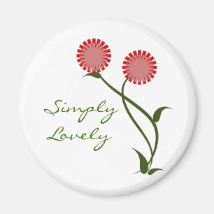 Lovely Blooms Magnet, Red Magnet