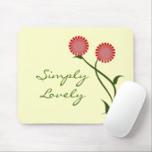 Lovely Blooms Mousepad, Red Mousepad (Mit Mouse)