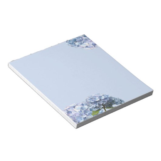 Lovely Blue Hydrangeas Notepad Notizblock (angewinkelt)