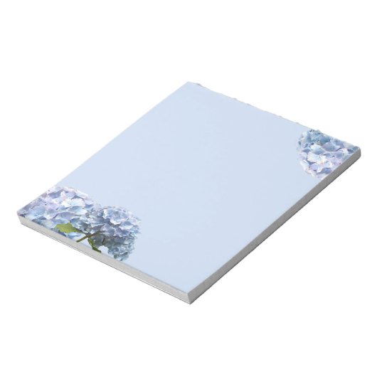 Lovely Blue Hydrangeas Notepad Notizblock (Rotiert)