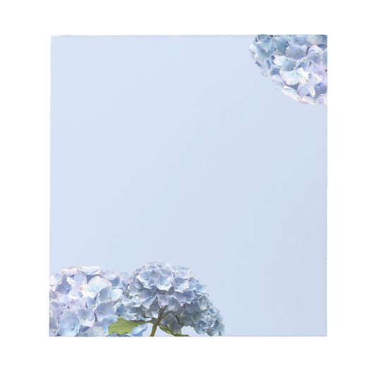 Lovely Blue Hydrangeas Notepad Notizblock (Vorderseite)