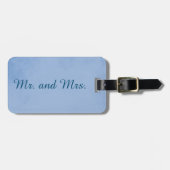 Lovely Blue Mr. and Mrs Parchment Gepäckanhänger (Vorderseite horizontal)