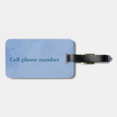 Lovely Blue Mr. and Mrs Parchment Gepäckanhänger (Rückseite horizontal)