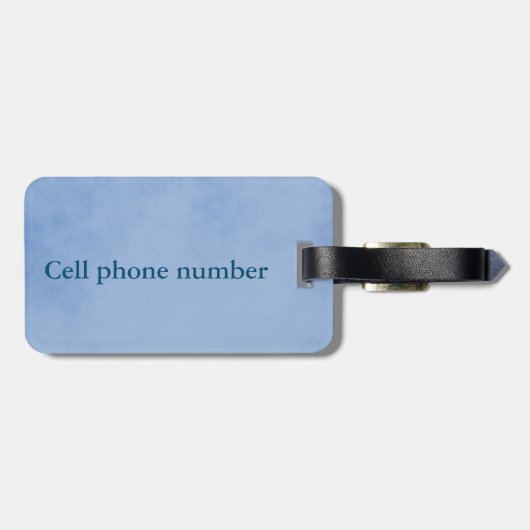 Lovely Blue Mr. and Mrs Parchment Gepäckanhänger (Rückseite horizontal)