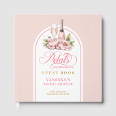 Lovely blush and gold petals prosecco guest book gästebuch (Vorderseite)