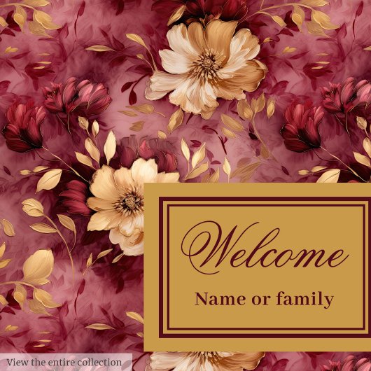 Lovely Blush Burgundy Gold Custom Tuch Napkin Set Serviette