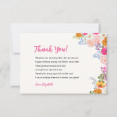 Lovely Bohemian Meadow Bridal Shower Dankeskarte (Vorderseite)