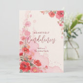 Lovely Botanical Colorful Soft Red Shades Sympathy (Stehend Vorderseite)