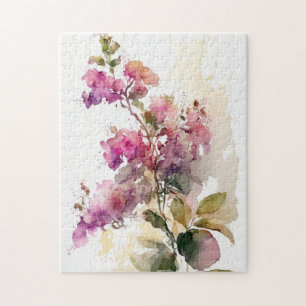 Lovely Bougainvillea Watercolor Puzzle