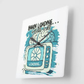 lovely brainloading design quadratische wanduhr (Winkel)