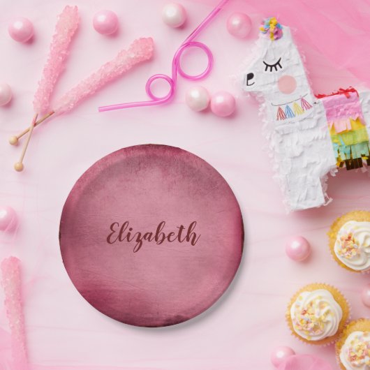 Lovely Burgundy Pappteller (Party)