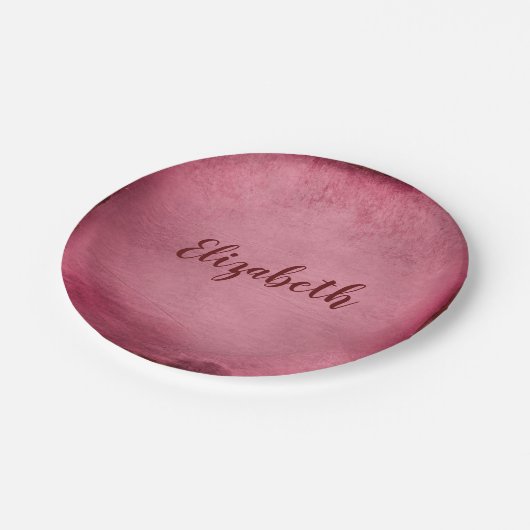 Lovely Burgundy Pappteller (Schrägansicht)