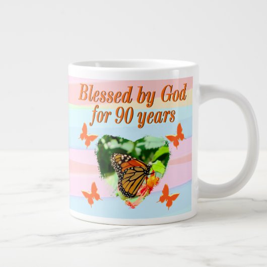 LOVELY BUTTERFLY 90. GEBURTSTAG PRAYER TASSE (Rechts)