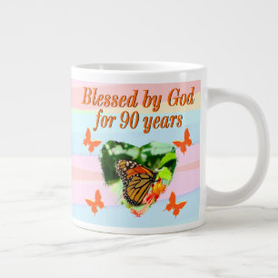 LOVELY BUTTERFLY 90. GEBURTSTAG PRAYER TASSE