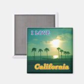 "Lovely California 1" Magnet (Vorderseite/Rückseite)