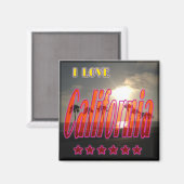 "Lovely California 3" Magnet (Vorderseite/Rückseite)