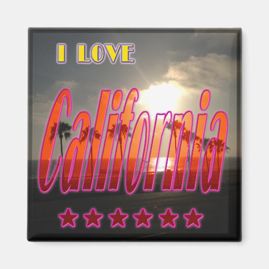 "Lovely California 3" Magnet (Vorne)