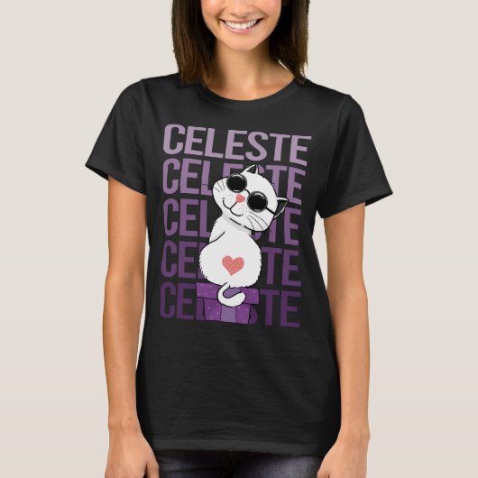 Lovely Cat - Celeste Name T-Shirt (Vorderseite)