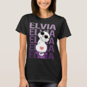 Lovely Cat - Elvia Name T-Shirt (Vorderseite)