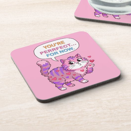 Lovely cat getränkeuntersetzer (Linke Seite)