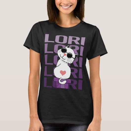 Lovely Cat - Lori Name T-Shirt (Vorderseite)