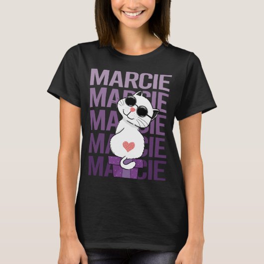 Lovely Cat - Marcie Name T-Shirt (Vorderseite)