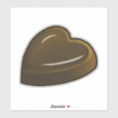 Lovely chocolate heart aufkleber (Blatt)